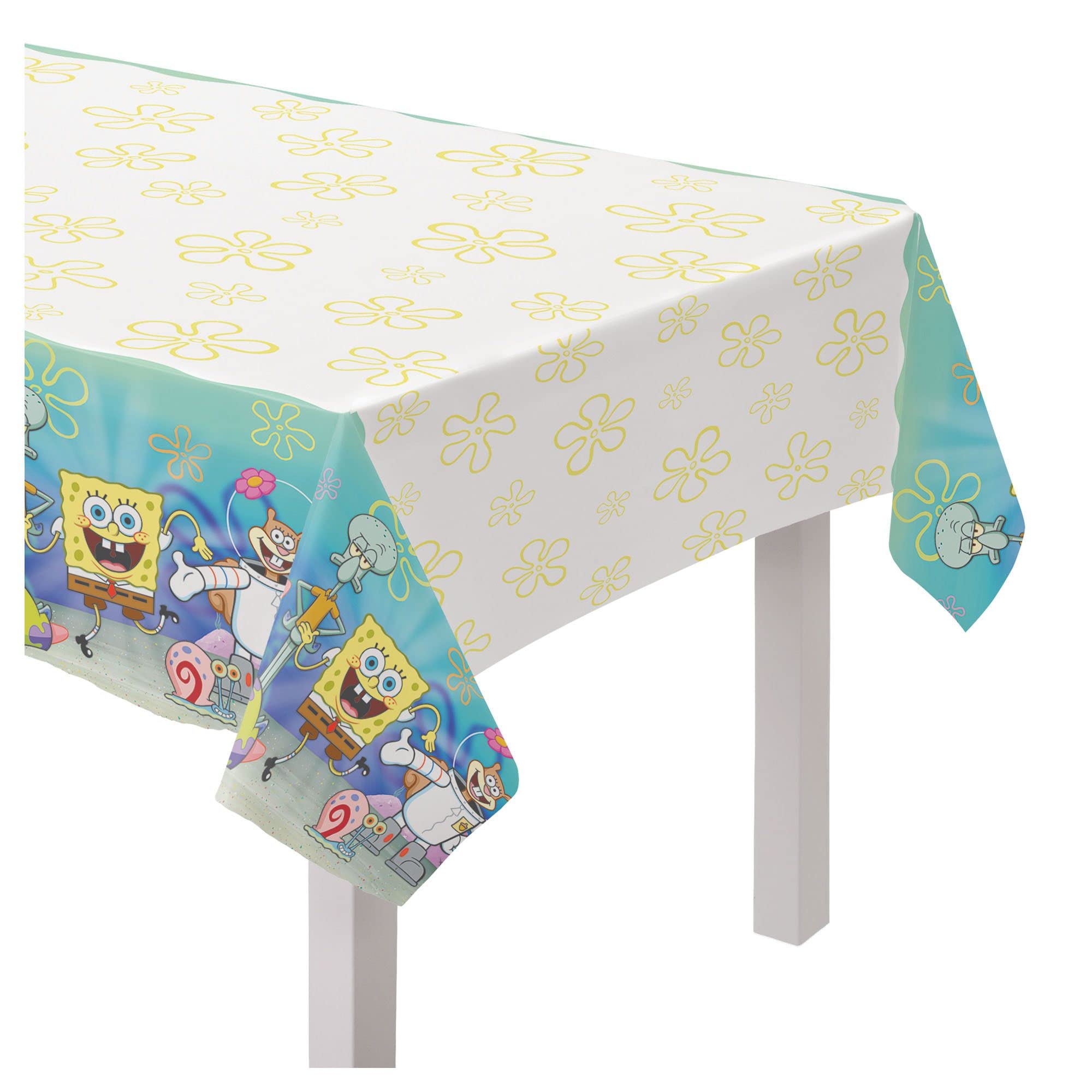 Spongebob Birthday Party Supplies Bundle Pack Includes Paper Table Covers - 2 Pack