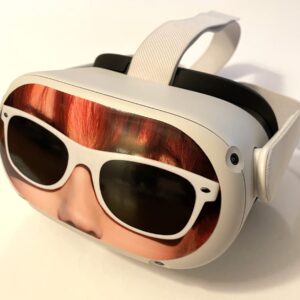 Redhead with White Sunglasses Decal for Quest 2 VR Headset - Meta/Oculus - Glossy Vinyl Sticker