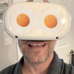 Egg Eyes Decal for Quest 2 VR Headset - Meta/Oculus - Glossy Vinyl Sticker