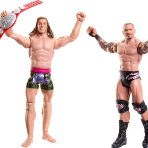 Mattel WWE Randy Orton & Matt Riddle Championship Showdown Action Figure 2-Pack with RAW Tag Team Championship, 6-inch