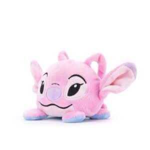 Disney Simba Official Stitch and Angel Reversible Plush Toy for Kids Stitch, Blue, Pink