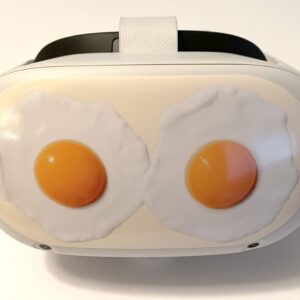 Egg Eyes Decal for Quest 2 VR Headset - Meta/Oculus - Glossy Vinyl Sticker