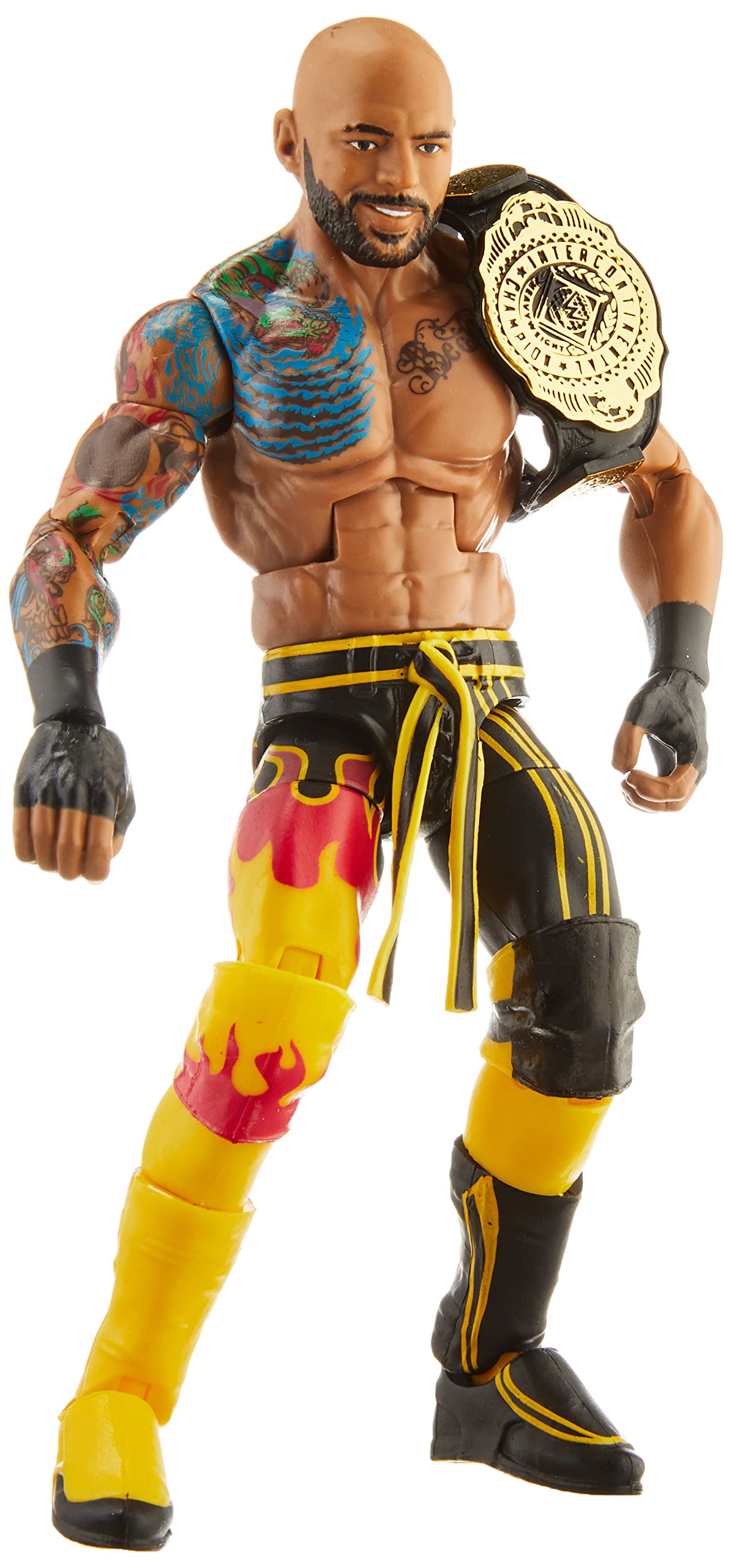 Mattel WWE Ricochet Elite Collection Action Figure, Deluxe Articulation & Life-like Detail with Iconic Accessories, 6-inch