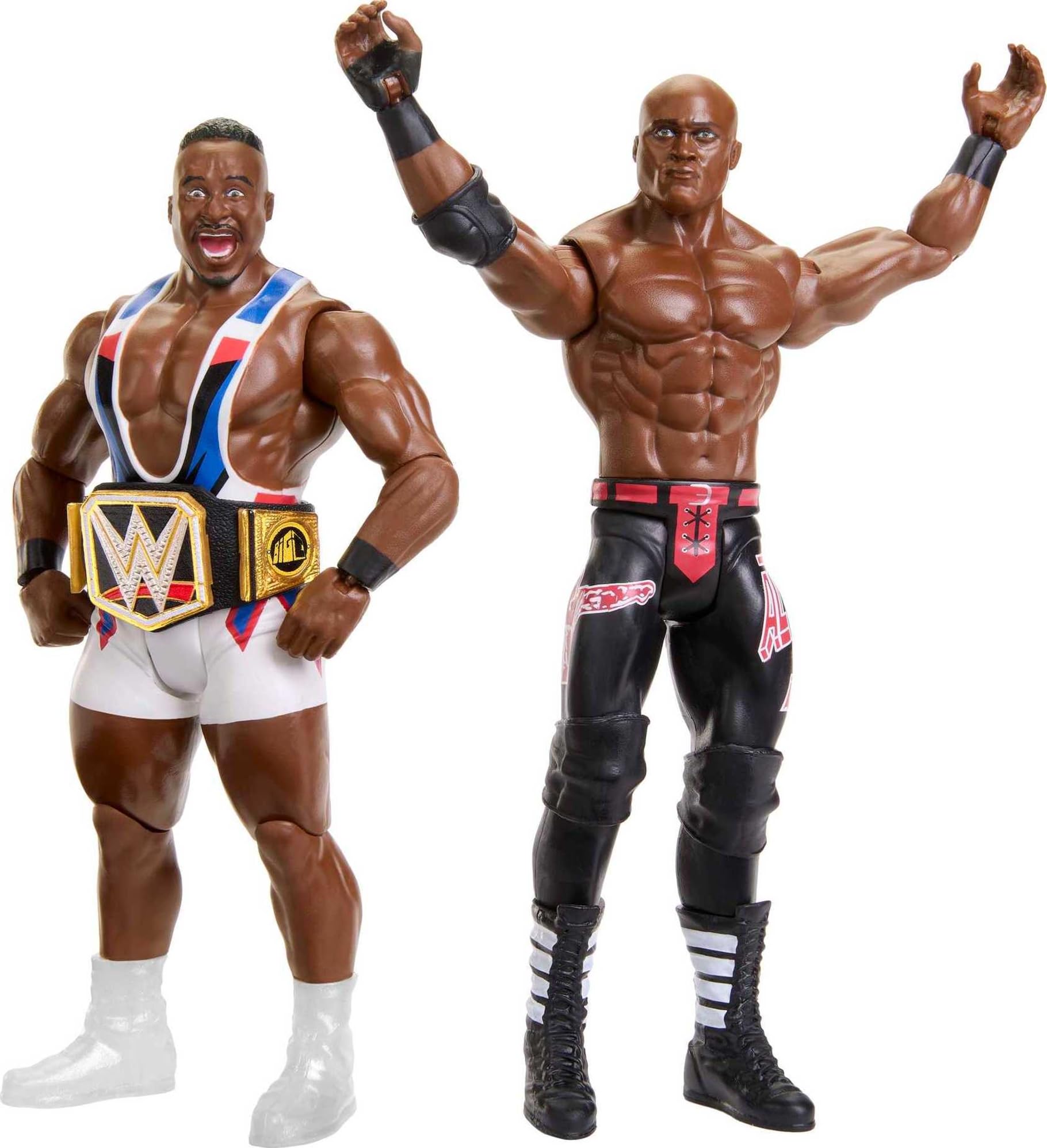 Mattel WWE Big E vs Bobby Lashley Championship Showdown Action Figure 2-Pack with Mattel WWE Championship, 6-inch