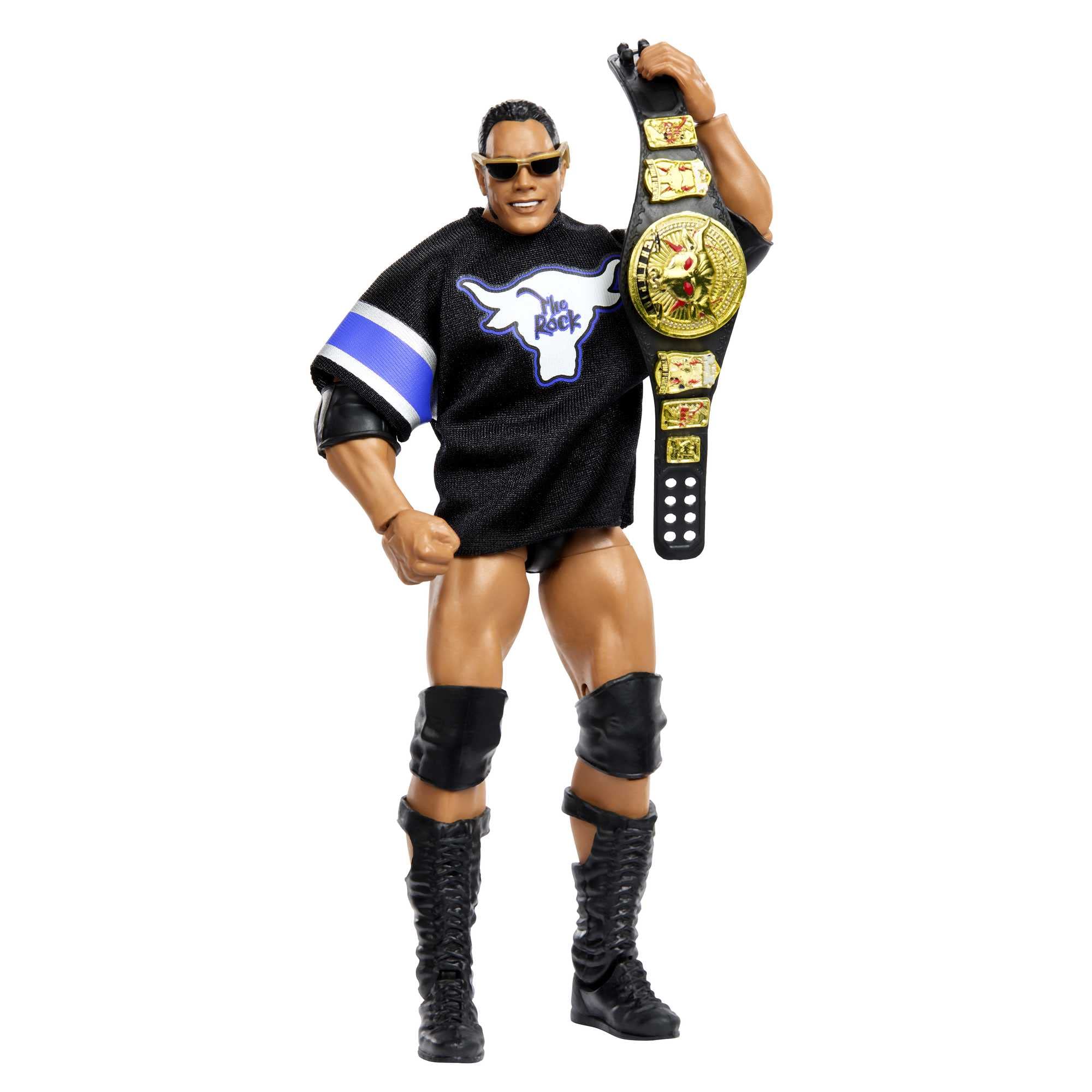 Mattel WWE The Rock Elite Collection Action Figure, Deluxe Articulation & Life-like Detail with Iconic Accessories, 6-inch