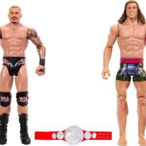 Mattel WWE Randy Orton & Matt Riddle Championship Showdown Action Figure 2-Pack with RAW Tag Team Championship, 6-inch