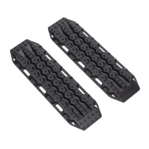 DKKY 2 Pcs RC Simulation Plastic Mini Ramps Board Recovery Sand Ladder for 1/10 RC Crawler Car SCX10 TRX4 TRX6 Decoration Upgrade Parts (Black)