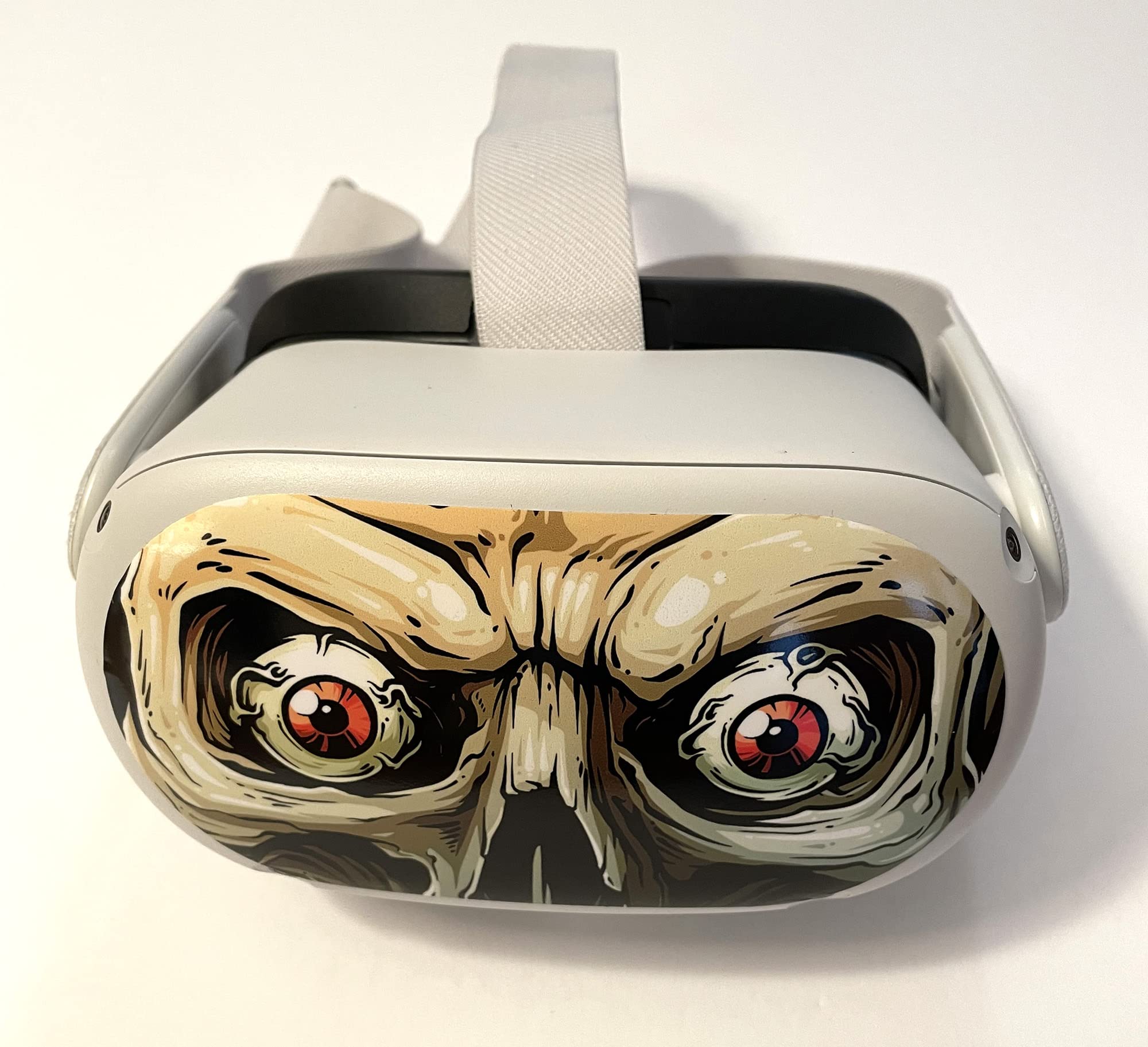 Scary Skeleton Decal for Quest 2 VR Headset - Meta/Oculus - Glossy Vinyl Sticker