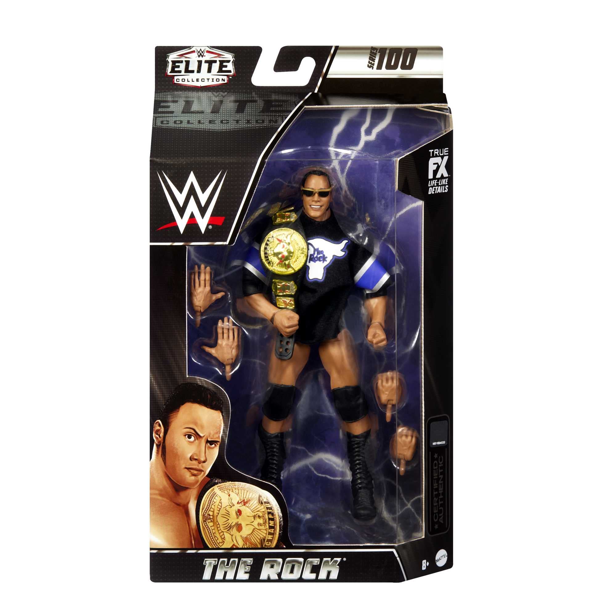 Mattel WWE The Rock Elite Collection Action Figure, Deluxe Articulation & Life-like Detail with Iconic Accessories, 6-inch