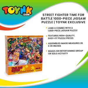 Toynk Street Fighter Time for Battle 1000-Piece Jigsaw Puzzle for Adults | Brain Teaser, Educational Developmental Toys & Games, Building Kit Activities to Encourage Creative Play | 28 x 20 Inches