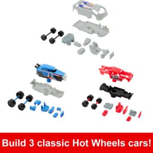 Mattel Games Hot Wheels Build ‘N Slam Kids Game with Buildable Classic Cars, Fix it Fast or Watch it Blast for 1-3 Players