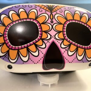 Sugar Skull (Purple) Decal for Quest 2 VR Headset - Meta/Oculus - Glossy Vinyl Sticker