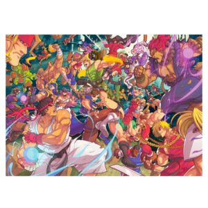 toynk street fighter time for battle 1000-piece jigsaw puzzle for adults | brain teaser, educational developmental toys & games, building kit activities to encourage creative play | 28 x 20 inches