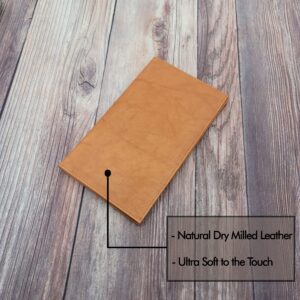 ag wallets Genuine Leather Mens Long ID 19 Credit Card Security Wallet (RFID Tan Butter Touch Leather)