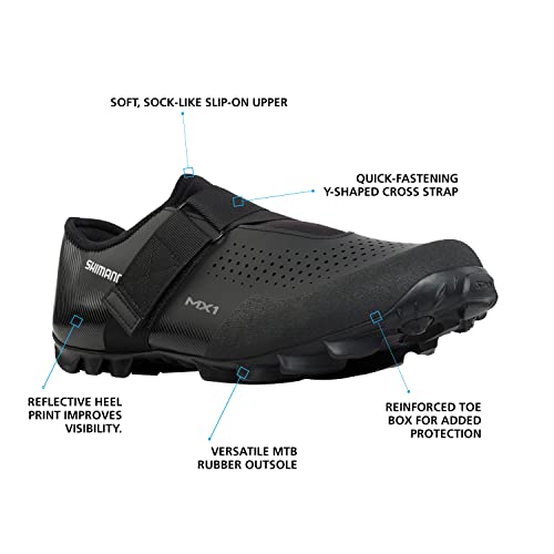 SHIMANO SH-MX100 Multi-Use Off-Road Cycling Shoe, Black, 8.5-9 Women / 7.5-8 Men (EU 41)