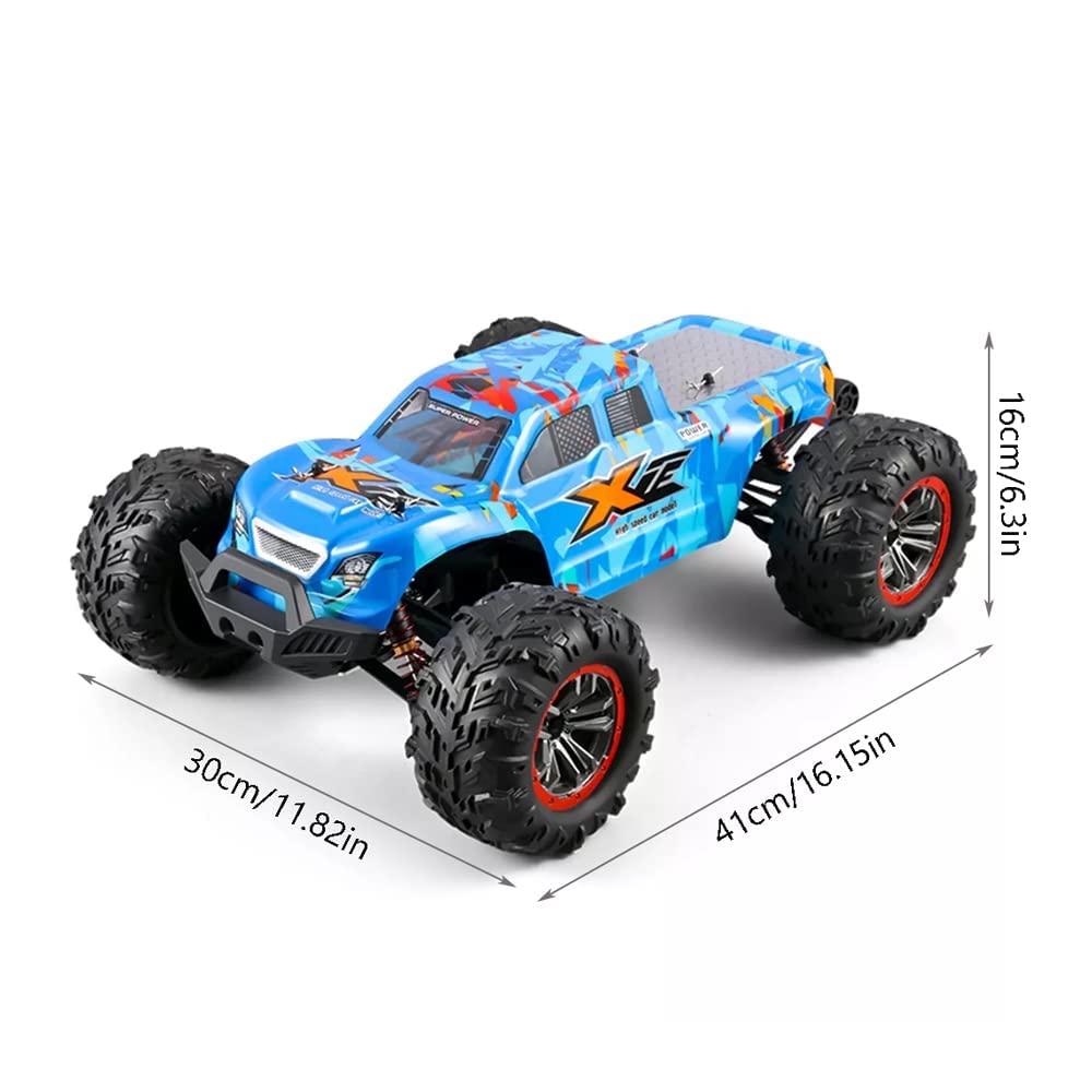 QAQQVQ RC Cars High Speed Remote Control Car for Kids Adults 1:10 Scale 45 KM/H 4X4 Off Road Monster Trucks, 2.4GHz All Terrain Electric Toy with 550 Motor Play Gift for Boy Girl