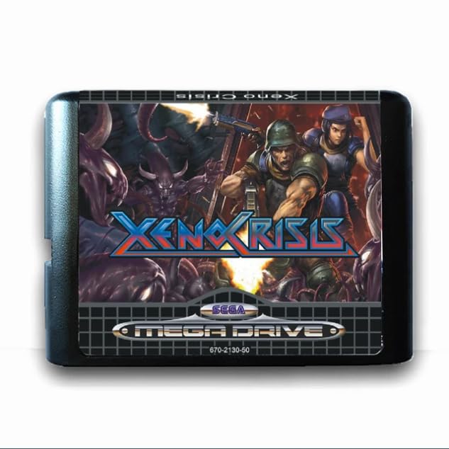 16 Bit MD Game Card XENO CRISIS Game Cartrdge or Include Retail Box for Sega Genesis Mega Drive-ONLY GAME CARTRIDGE BLACK