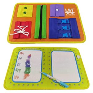 LST LISKTO Preschool Early Educational Toy Dress Learning Boards & STEM Educational Learning Toy Busy Board Dress Learning Toys