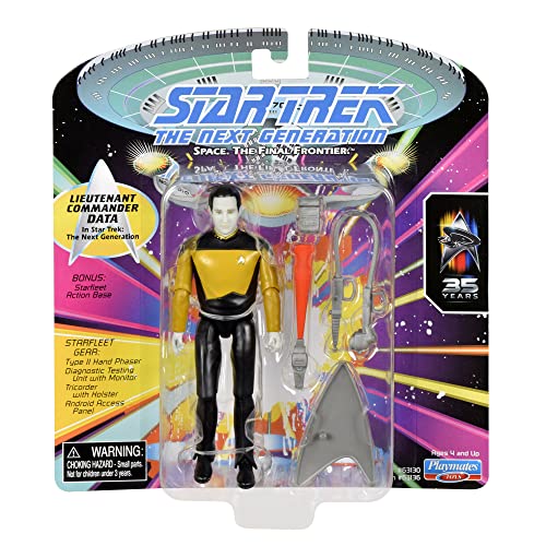 Star Trek Playmates Toys Universe: 5" Lt. Commander Data “Next Generation” Action Figure with Accessories, Multi