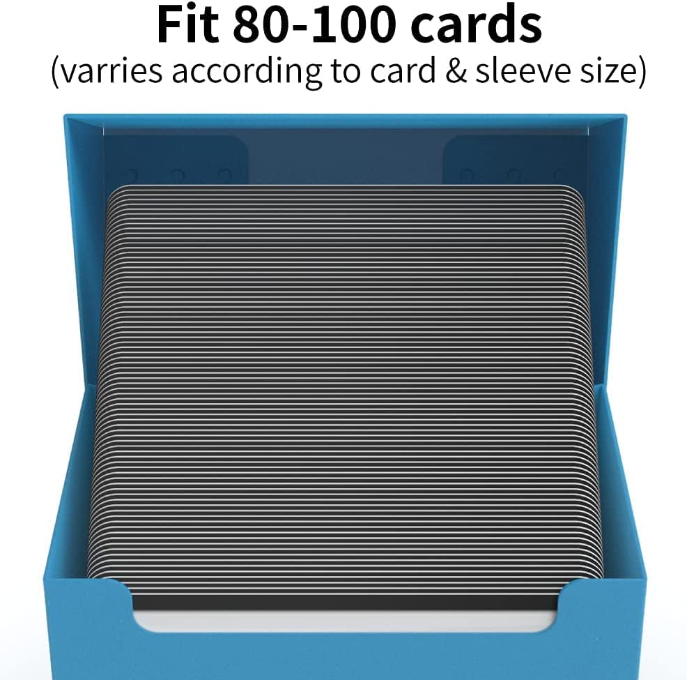 Rayvol 10 Card Deck Box with 20 Dividers - Set of 10 Card Boxes for TCG (Blue, Red, Green, Black, White)