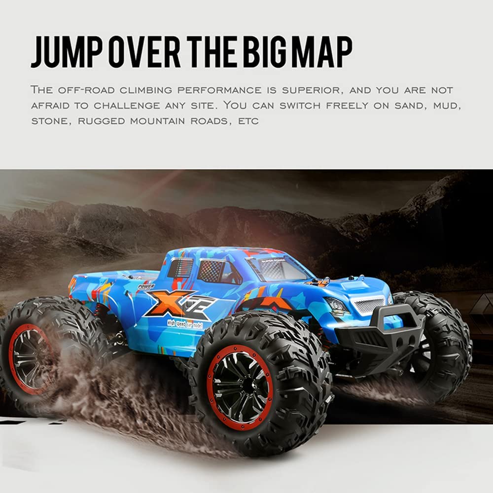 QAQQVQ RC Cars High Speed Remote Control Car for Kids Adults 1:10 Scale 45 KM/H 4X4 Off Road Monster Trucks, 2.4GHz All Terrain Electric Toy with 550 Motor Play Gift for Boy Girl