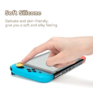 GeekShare Cute Silicone Joycon Thumb Grip Caps, Joystick Cover Compatible with Nintendo Switch/OLED/Switch Lite,4PCS - Sunflower & Bee