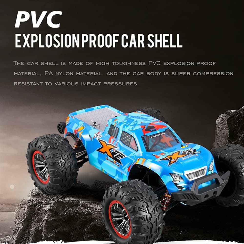 QAQQVQ RC Cars High Speed Remote Control Car for Kids Adults 1:10 Scale 45 KM/H 4X4 Off Road Monster Trucks, 2.4GHz All Terrain Electric Toy with 550 Motor Play Gift for Boy Girl