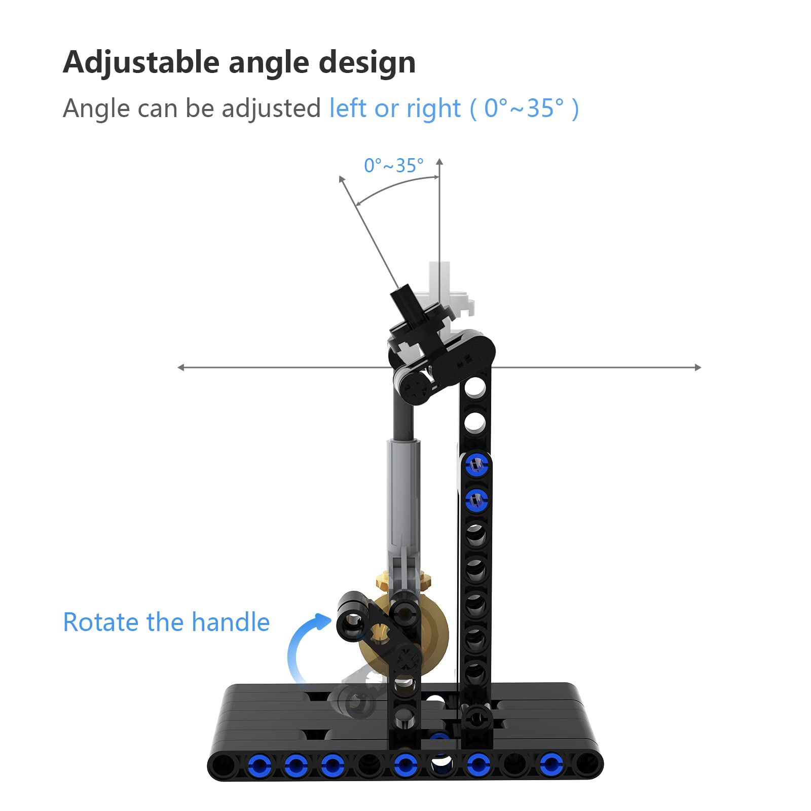 Display Stand for Lego Mando N-1 Fighter 75325 Building Kit, Adjustable Angle Multifunctional Bracket, Fun Buildable Toy Playset for Kids Aged 6 and Up (58 Pieces)