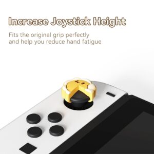 GeekShare Cute Silicone Joycon Thumb Grip Caps, Joystick Cover Compatible with Nintendo Switch/OLED/Switch Lite,4PCS - Sunflower & Bee