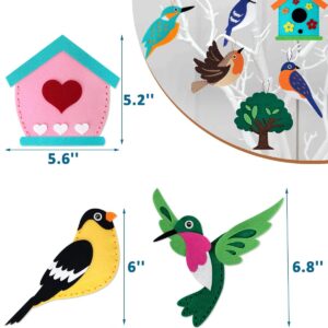 CiyvoLyeen Wild Birds Sewing Craft Kit Animal Sewing Kit for Boys and Girls Beginners Set of 12 Sewing Projects Gift for Kids