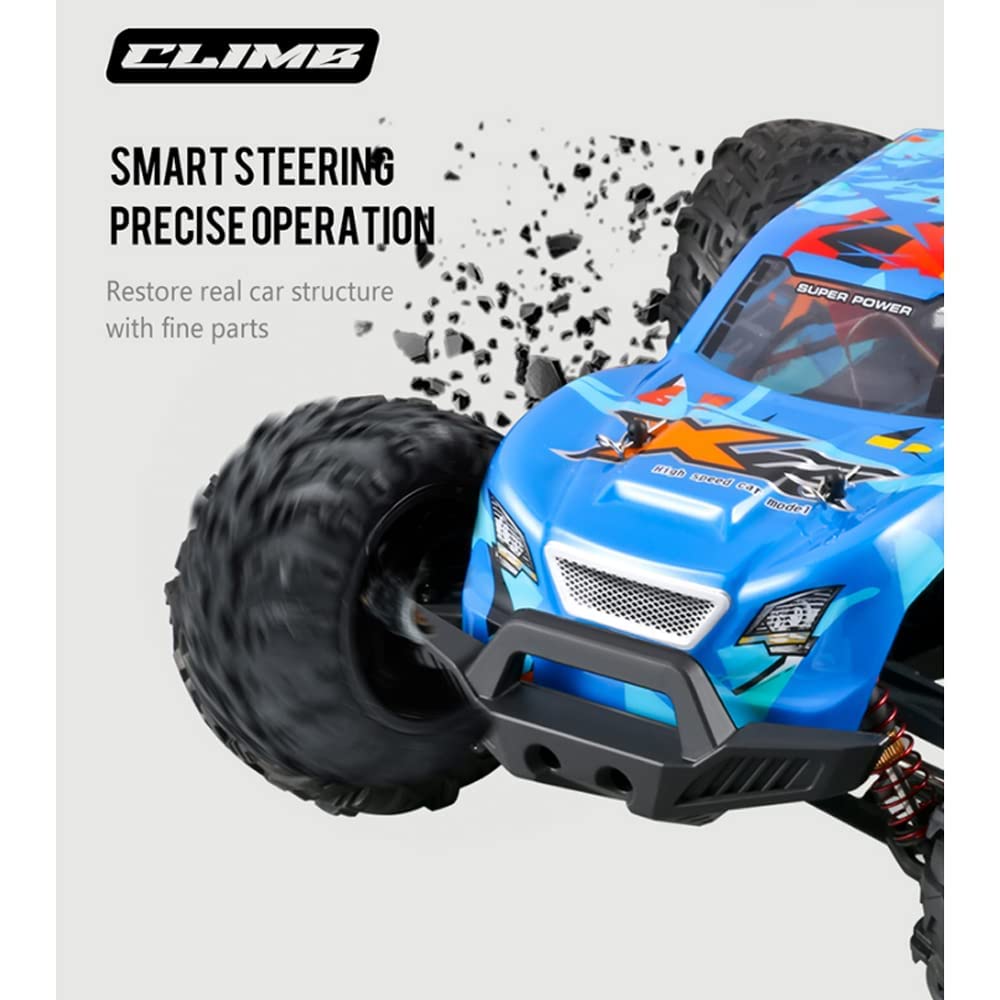 QAQQVQ RC Cars High Speed Remote Control Car for Kids Adults 1:10 Scale 45 KM/H 4X4 Off Road Monster Trucks, 2.4GHz All Terrain Electric Toy with 550 Motor Play Gift for Boy Girl