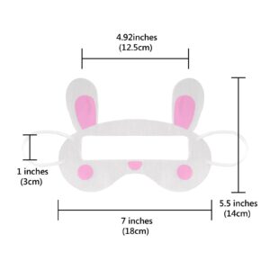 Geekria 50PCS VR Cartoon Disposable Mask VR Headset Mask, VR Eye Cover, VR Headset Cover Mask Universal Mask for VR Compatible with Meta Quest 3 Quest Pro Quest 2 PSVR2 for Children (Pink Rabbit)