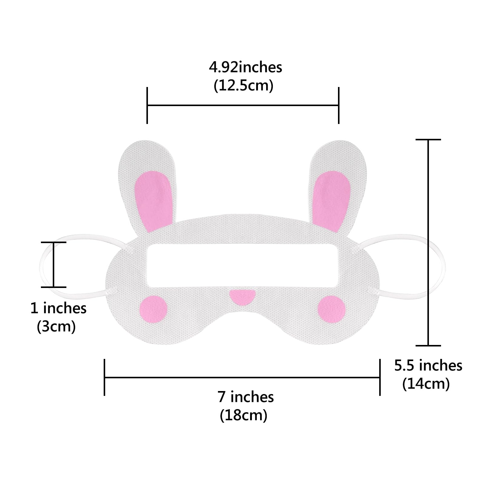 Geekria 50PCS VR Cartoon Disposable Mask VR Headset Mask, VR Eye Cover, VR Headset Cover Mask Universal Mask for VR Compatible with Meta Quest 3 Quest Pro Quest 2 PSVR2 for Children (Pink Rabbit)