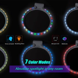 Nargos PS5 Base LED Light - PS5 Accessories RGB Vertical Stand Light with 7 Colors for Playstation 5 Digital & Disc Edition Console