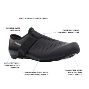 SHIMANO SH-RP101 High Performing All-Rounder Cycling Shoe, Black, 8.5-9 Women / 7.5-8 Men (EU 41)