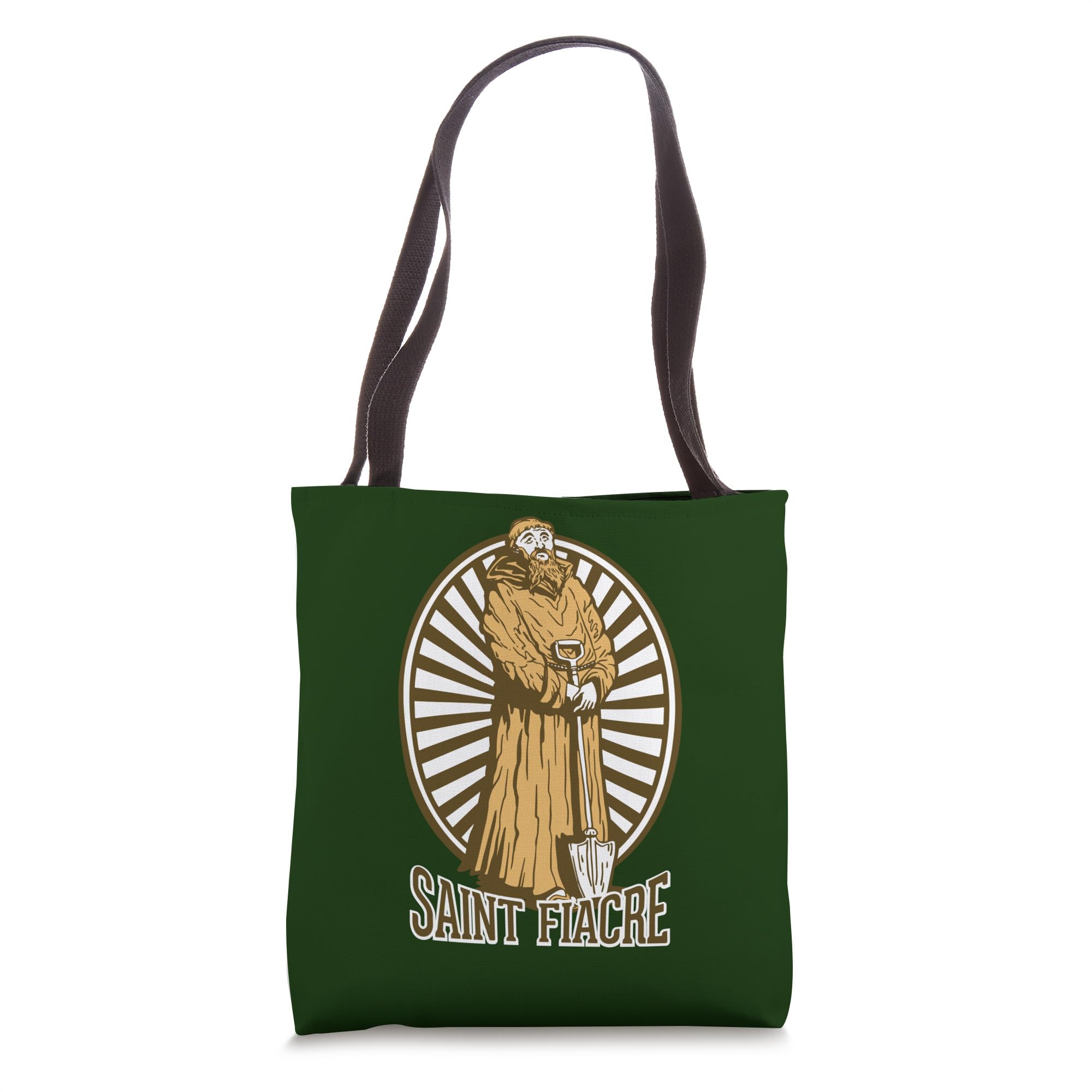 Saint Fiacre Patron Saint of Gardeners Catholic Garden Irish Tote Bag