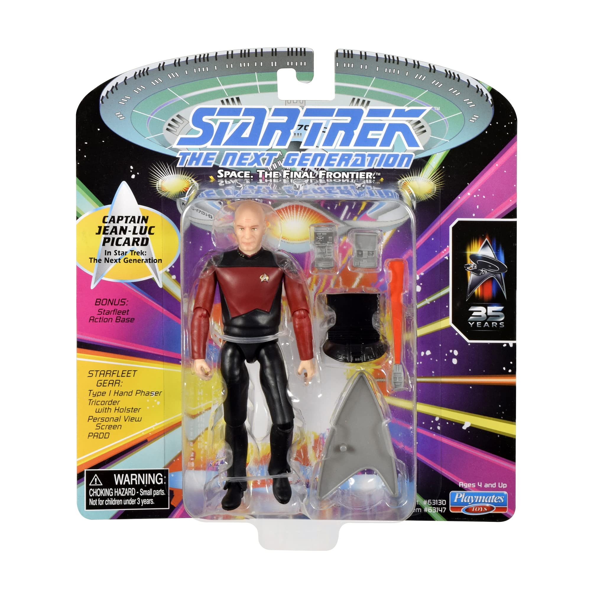 Star Trek Playmates Toys Universe: 5" Captain Jean-luc Picard Next Generation Action Figure with Accessories, Multi