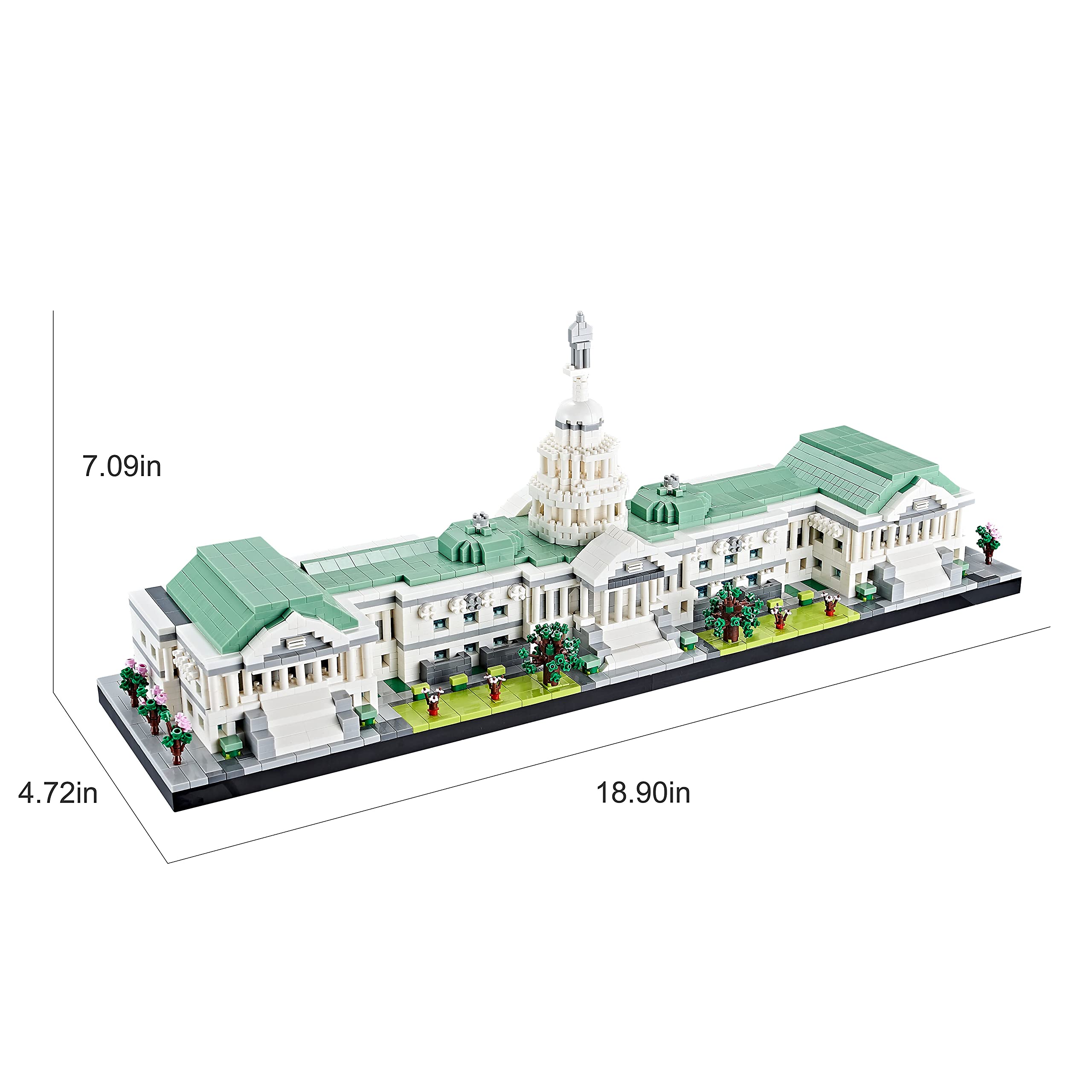 Kadablk Big Architecture US Capitol Model Construction,Mini DIY STEM Assembly Toys, Landmark Model,3630 PCS for Adults and Kids Skyscraper Building Block Set,Micro Blocks Set