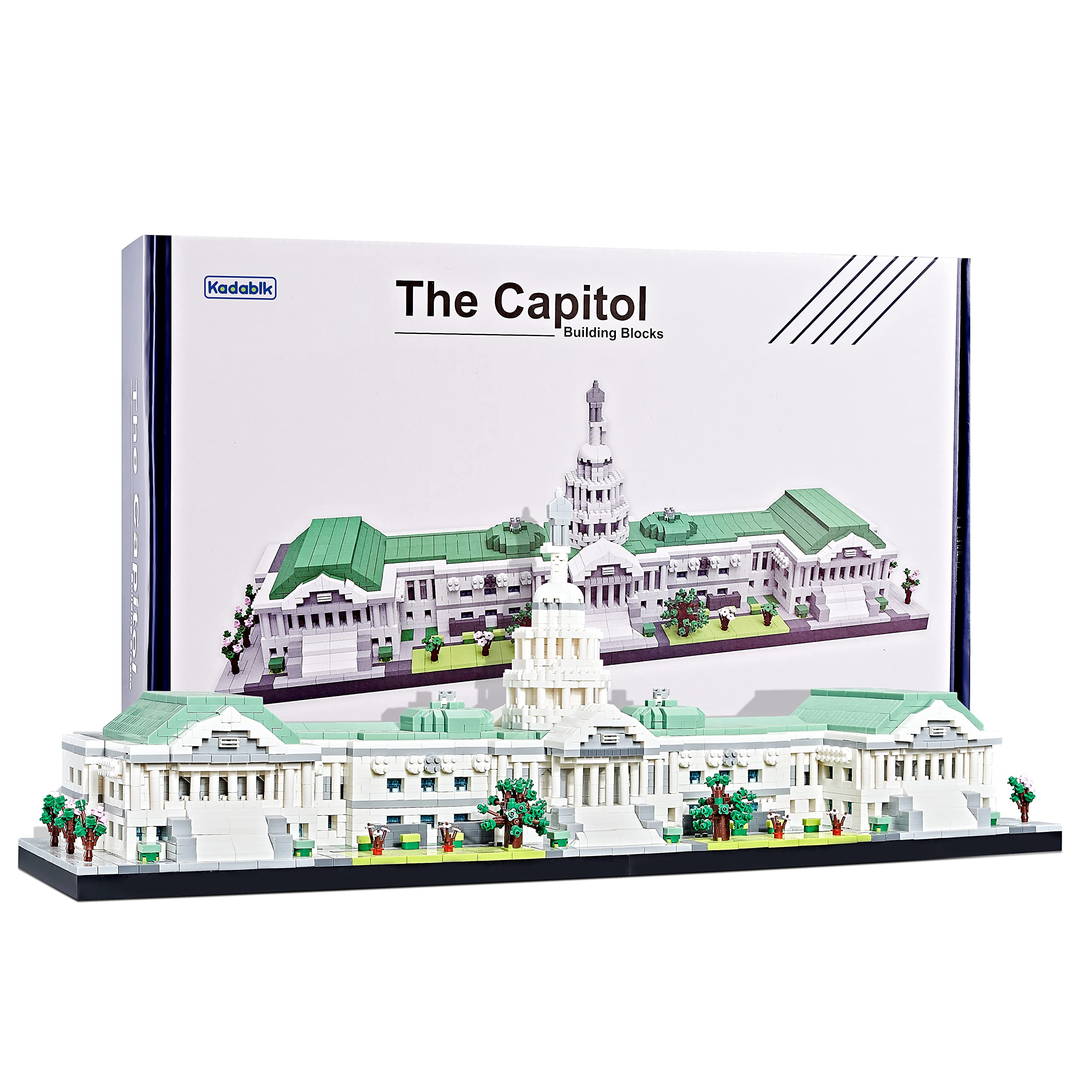 Kadablk Big Architecture US Capitol Model Construction,Mini DIY STEM Assembly Toys, Landmark Model,3630 PCS for Adults and Kids Skyscraper Building Block Set,Micro Blocks Set