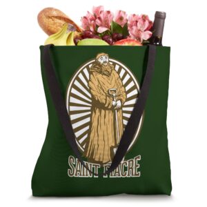 Saint Fiacre Patron Saint of Gardeners Catholic Garden Irish Tote Bag