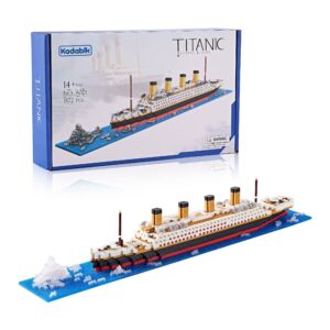 Kadablk Architecture RMS Titanic Model Construction Set,1872 PCS for Adults and Kids Skyscraper Building Blocks Set,Micro Blocks Set,Mini DIY STEM Assembly Toys,Landmark Model