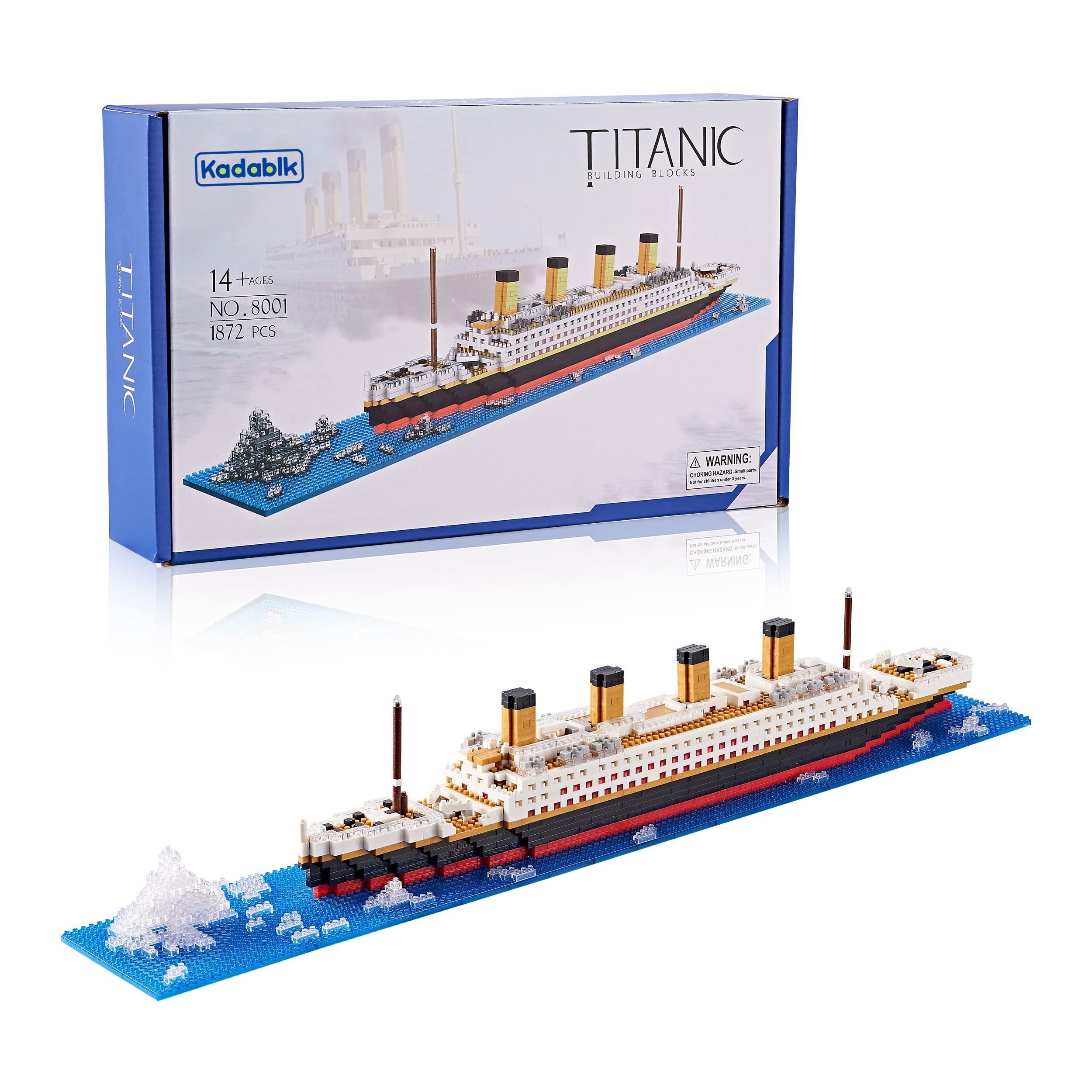 Kadablk Architecture RMS Titanic Model Construction Set,1872 PCS for Adults and Kids Skyscraper Building Blocks Set,Micro Blocks Set,Mini DIY STEM Assembly Toys,Landmark Model