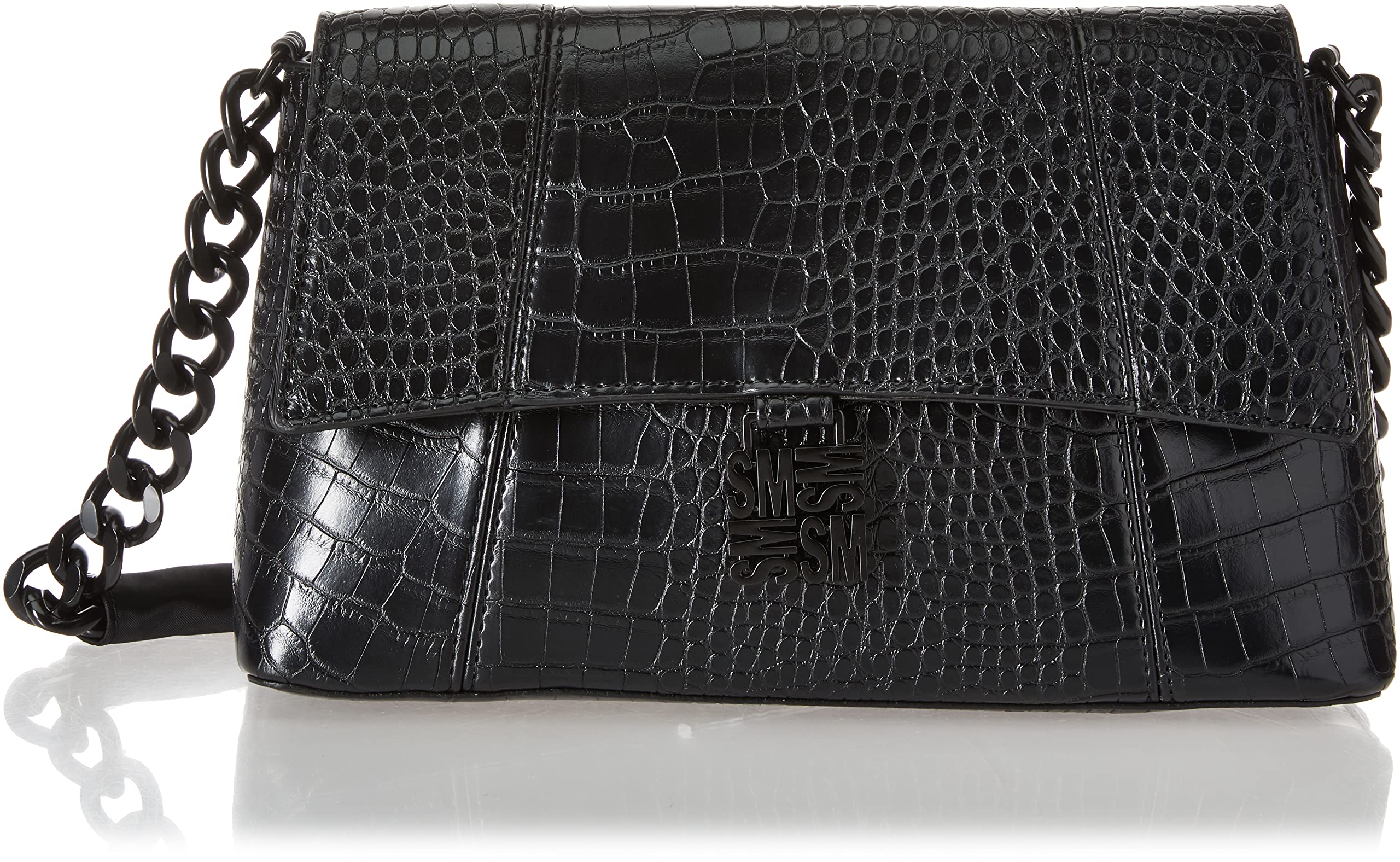 Steve Madden Alessa Croco Crossbody Bag, Black