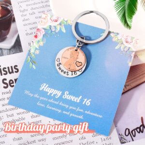 Deen Housekeeper Sweet 16 Birthday Gifts - 16th Birthday Gifts for Girls, Lucky 2008 Penny Key Chain for 16 Year Old Girl Gifts