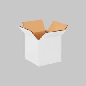 BannerBuzz Shipping Corrugated Box, 100% Recyclable, Made of Single Wall C Flute Corrugated Fiberboard in Semi-gloss White Kraft Paper with ECT 25# (12" x 10" x 8", Pack of 100)