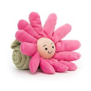 Jellycat Fleury Gerbera Pink Flower Soother, 13.5 inches | Security Blanket and Lovey for Babies | Baby Gift