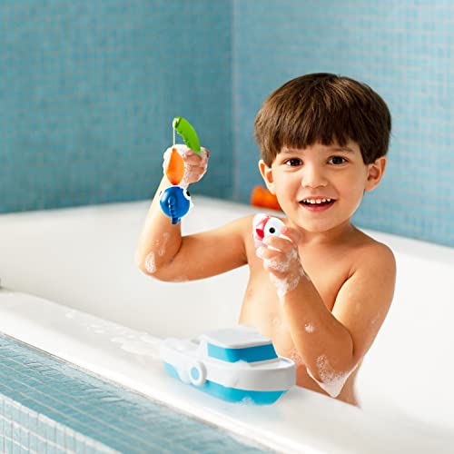 Munchkin® Deep Sea Fishin'™ Toddler Bath Toy and Game with Magnetic Fish, Boat, and Rod