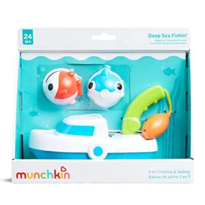 Munchkin® Deep Sea Fishin'™ Toddler Bath Toy and Game with Magnetic Fish, Boat, and Rod