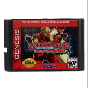 street of rage 2 street of fighter edition-game cartridge - electronic games 16 bit md game card for pal and ntsc version