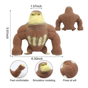 apaef Monkey Stretch Gorilla Figure Gorilla Latex Gorilla Soft Stretchy Gorilla Toy Stretchy Gorilla Action Figure for Kids Child Boys Girls